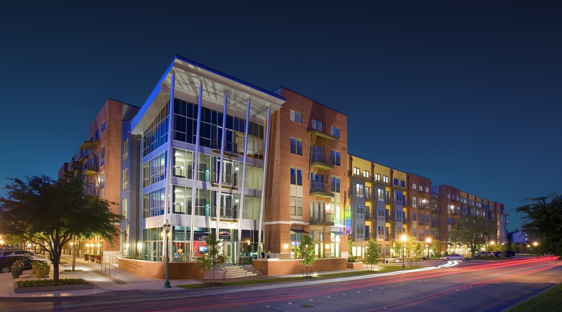 Love where you live building with street in front